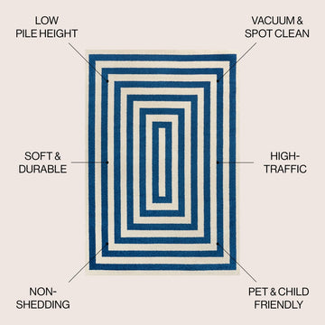 Bandol Modern Classic Mitre Stripe Area Rug
